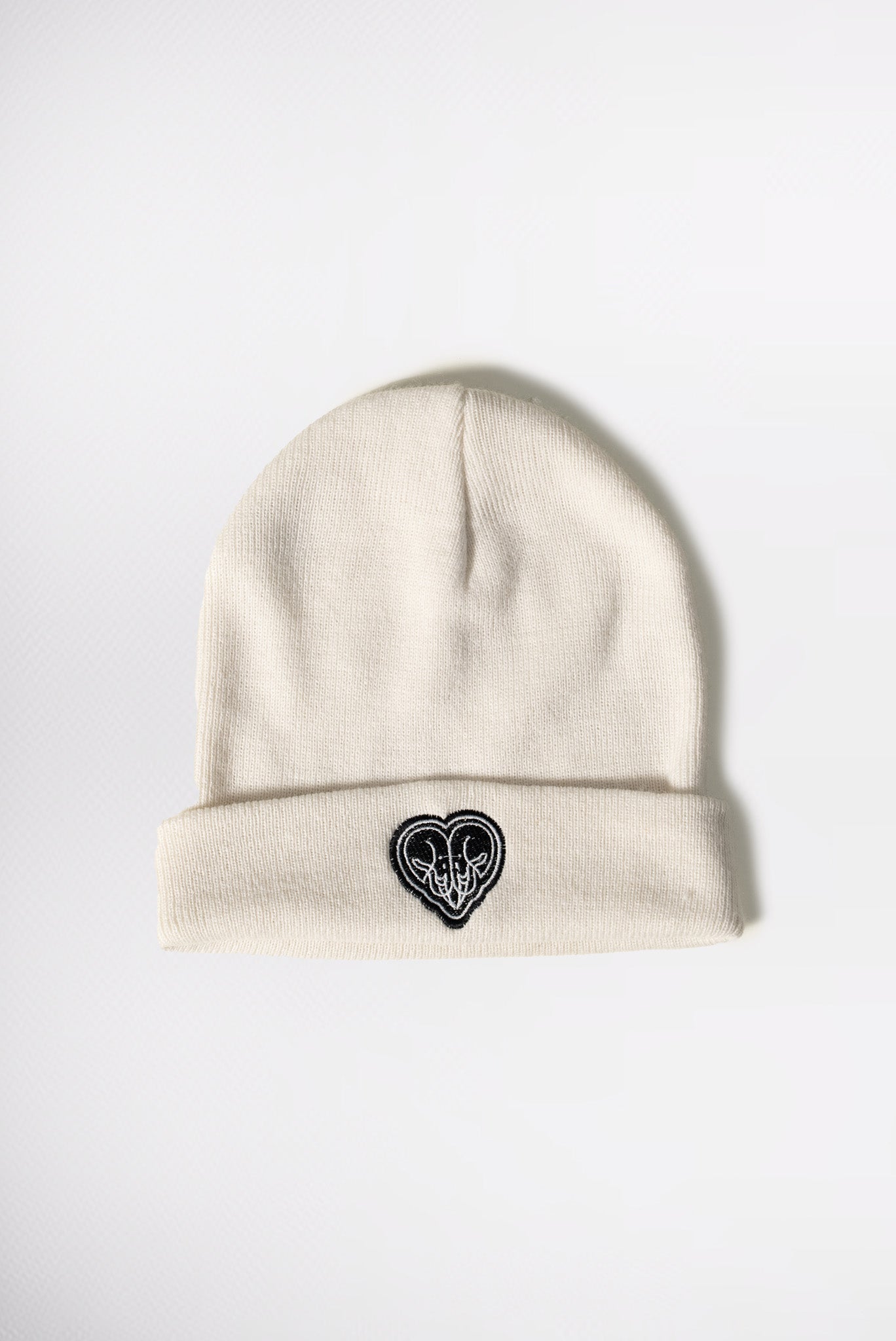 Elephant Heart Logo White Beanie