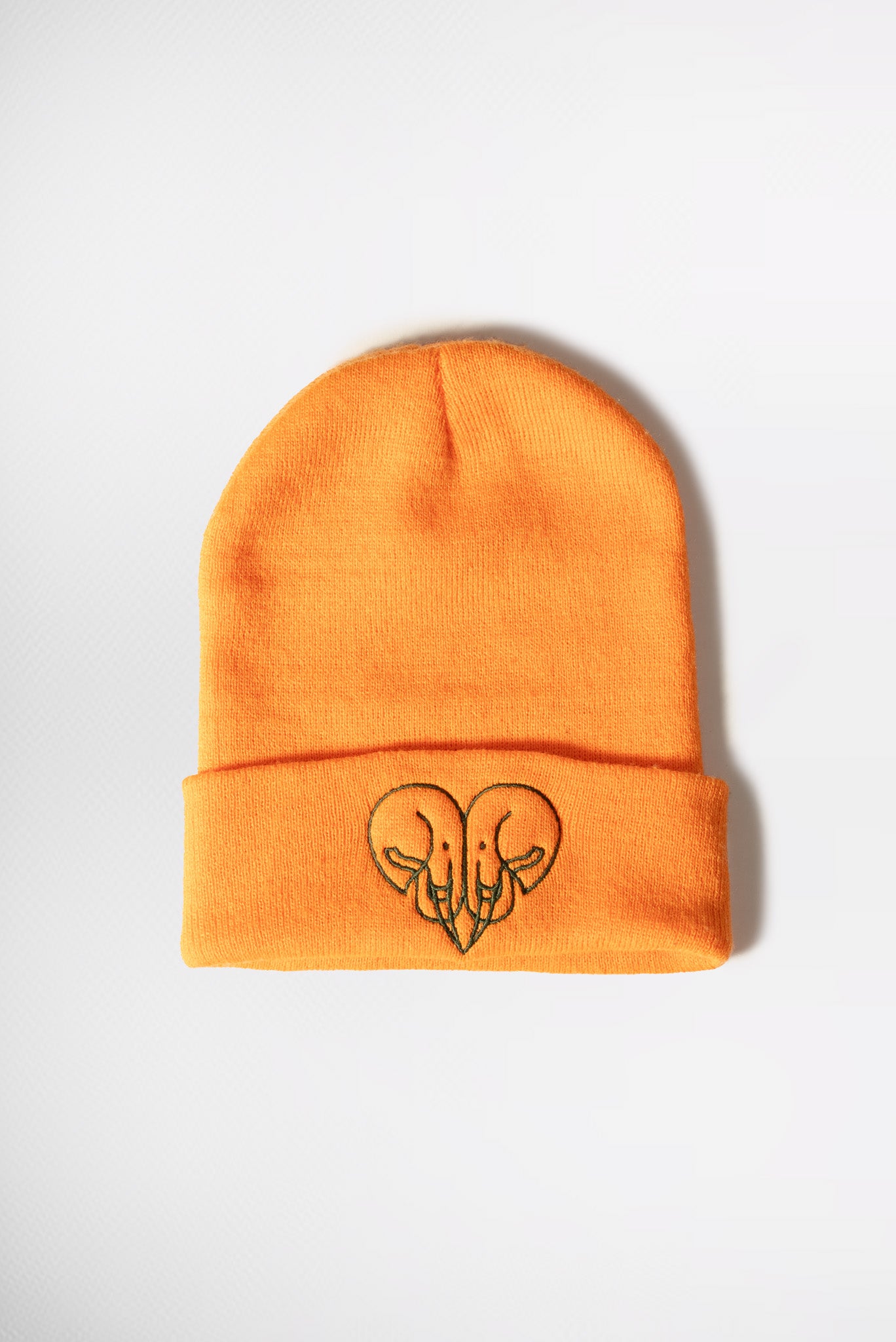 Elephant Heart Logo Orange Beanie